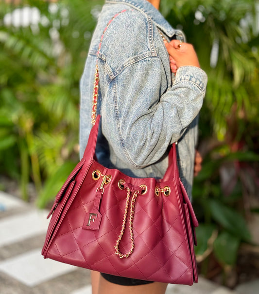 Bolso grande de mujer Charlotte capitonado inspirado en Chanel 25